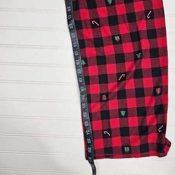 Jaclyn NY Red Buffalo Plaid Holiday Print Henley Pajama Set Women's Size M NWOT - Picture 15 of 15